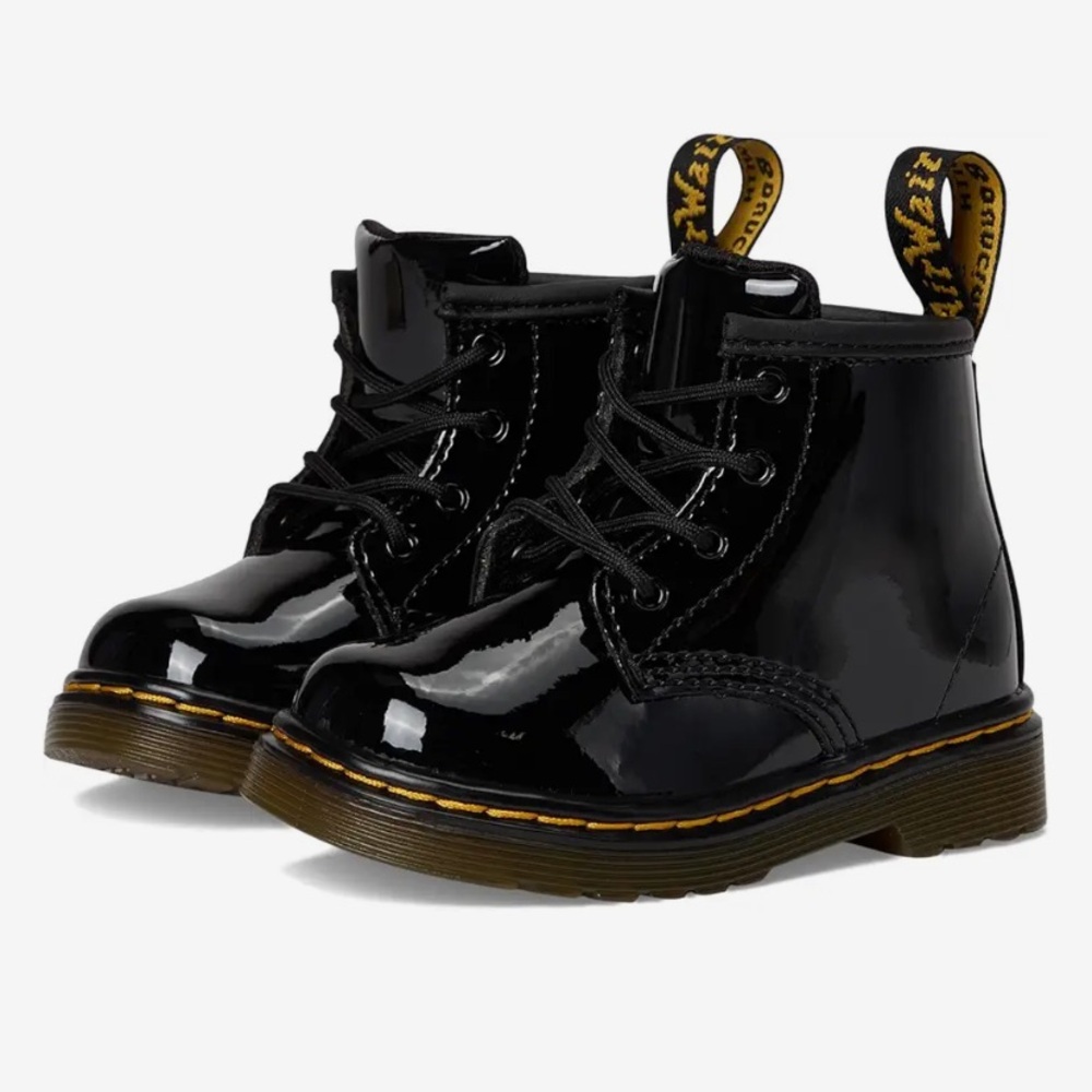 Dr. Martens Black Patent Leather Toddler Boots
